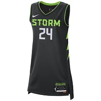 Maillot de joueur unisexe Nike Jewell Loyd noir Seattle Storm 2024 Rebel Edition