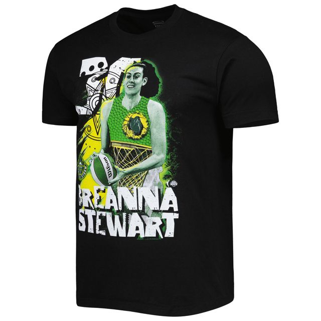 T-shirt unisexe Stadium Essentials Breanna Stewart noir Seattle Storm Heartbeat