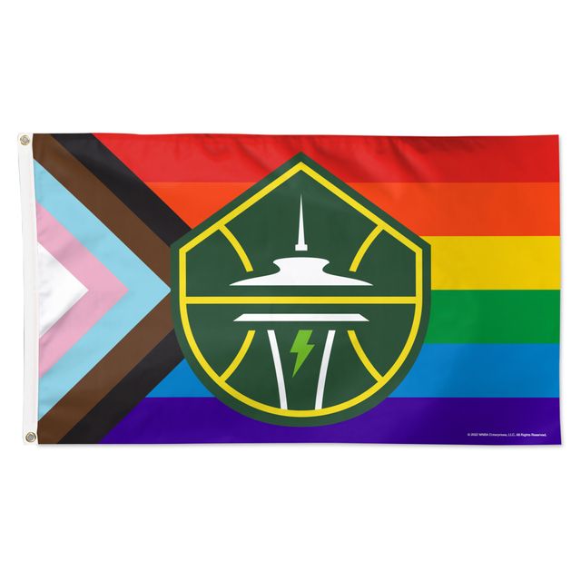 WinCraft Seattle Storm 3' x 5' Pride Drapeau unilatéral