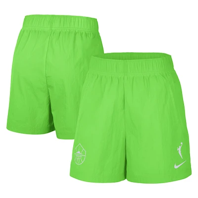 Women's Nike Neon Green Seattle Storm Buzzer Beaters Woven Performance Shorts