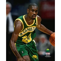 Gary Payton Seattle SuperSonics Unsigned Hardwood Classics Dribbling Photograph