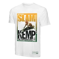 Men's Mitchell & Ness Shawn Kemp White Seattle SuperSonics SLAM Gradient T-Shirt