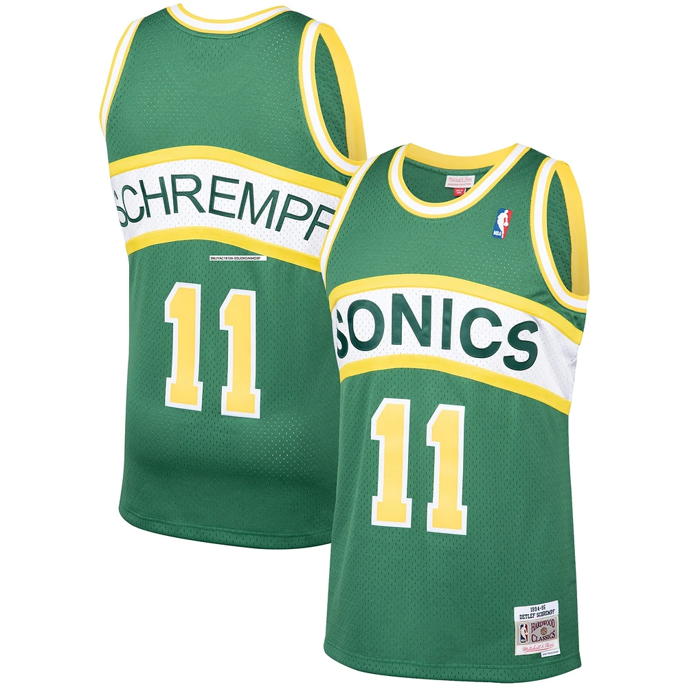 Maillot Swingman Mitchell & Ness Detlef Schrempf Seattle SuperSonics / Hardwood Classics pour hommes