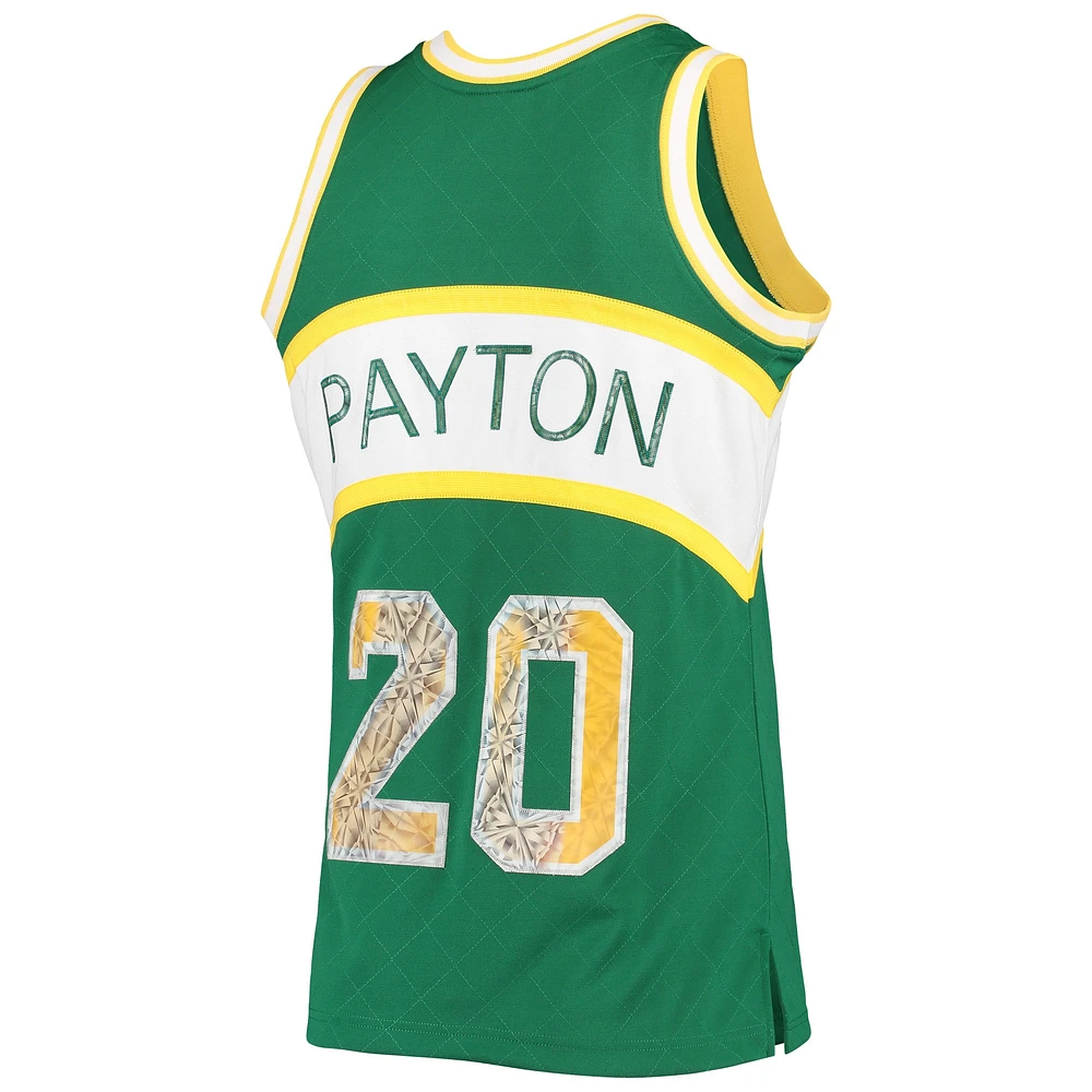 Mitchell & Ness Gary Payton vert Seattle SuperSonics 1994/95 Hardwood Classics NBA 75th Anniversary Diamond Swingman Maillot