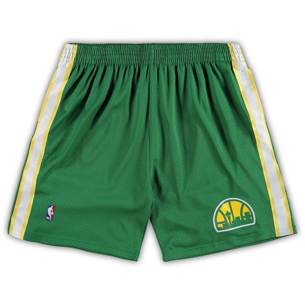 Men's Mitchell & Ness Kelly Green Seattle SuperSonics Big Tall Hardwood Classics Team Swingman Shorts