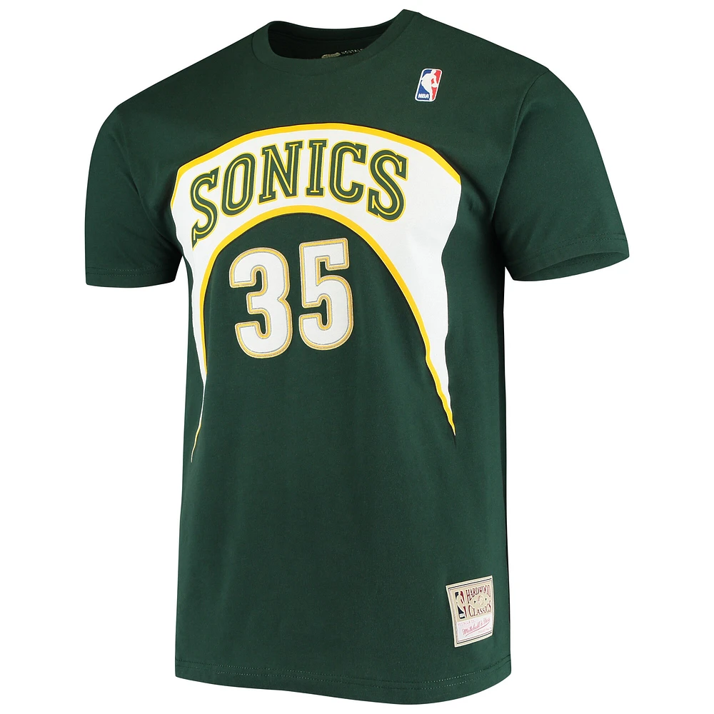 Mitchell & Ness Kevin Durant vert Seattle SuperSonics Hardwood Classics Stitch Name Number T-shirt pour hommes