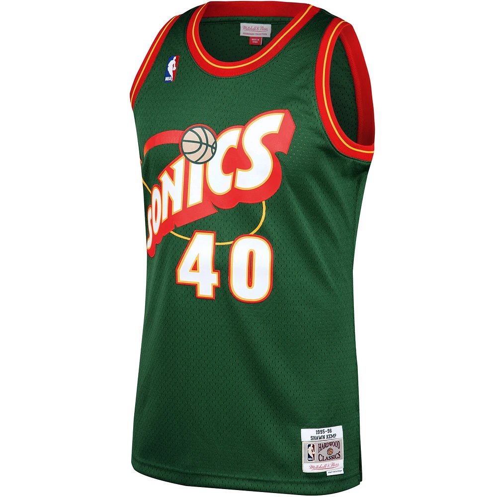 Men's Mitchell & Ness Shawn Kemp Green Seattle SuperSonics / Hardwood Classics Swingman Jersey