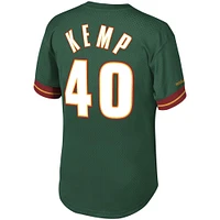Men's Mitchell & Ness Shawn Kemp Green Seattle SuperSonics Mesh T-Shirt
