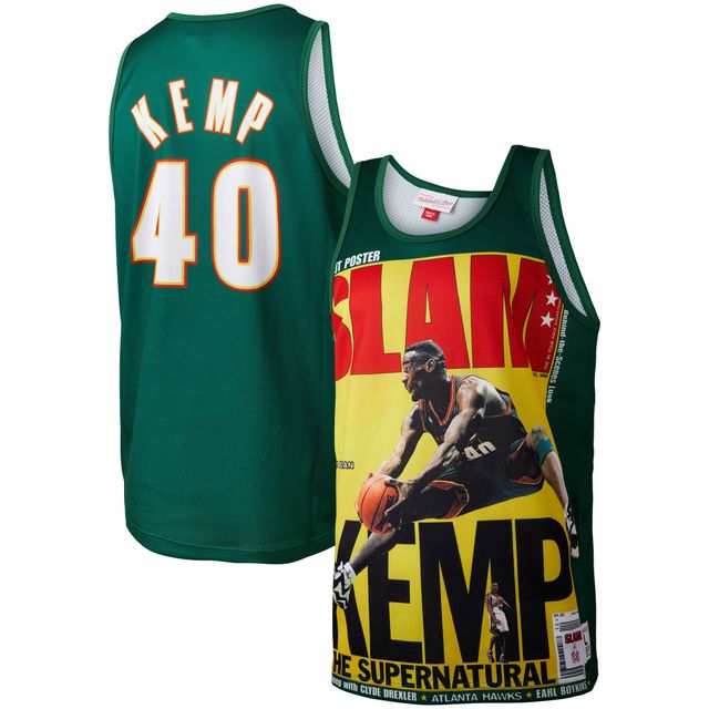 Débardeur vert Seattle SuperSonics Slam Player de Mitchell & Ness Shawn Kemp pour hommes