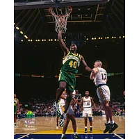 Shawn Kemp Seattle SuperSonics Unsigned Hardwood Classics Driving Dunk vs. Golden State Warriors Photograph