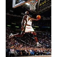 Shawn Kemp Seattle SuperSonics Unsigned Hardwood Classics Windmill Dunk Photograph