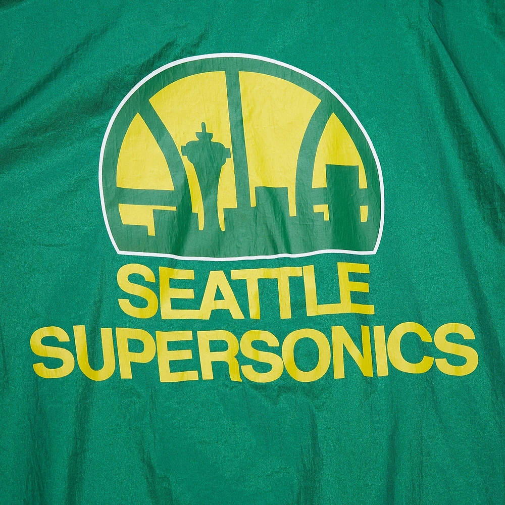 Unisex Mitchell & Ness  Kelly Green Seattle SuperSonics Hardwood Classics Team OG 3.0 Anorak Half-Zip Windbreaker Jacket