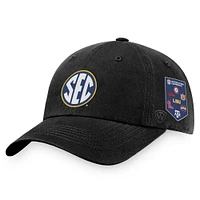 Casquette réglable Top of the World Black SEC Banner pour homme