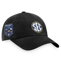 Casquette réglable Top of the World Black SEC Banner pour homme
