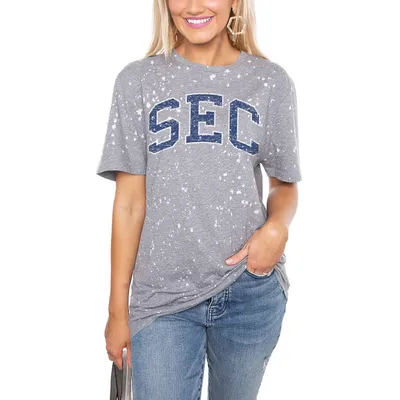 SEC Women's Bleached Splash-Dyed T-Shirt - Gray