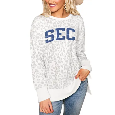 SEC Women's Side-Slit French Terry Crewneck Sweatshirt - Gray