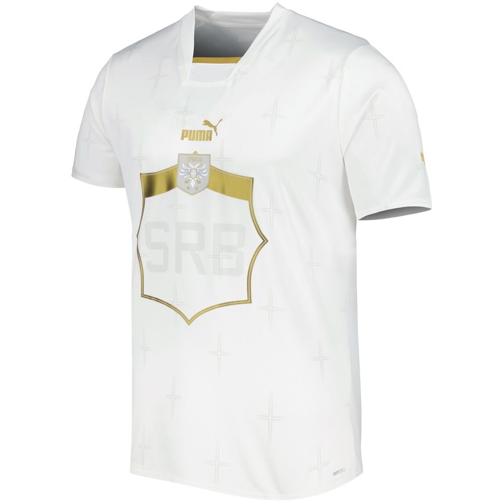 Men's Puma White Serbia National Team 2022/23 Away Replica Jersey