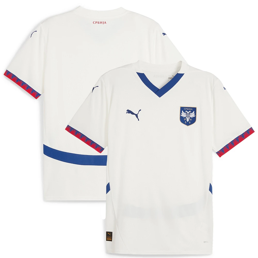 Maillot réplique extérieur Puma de l'équipe nationale Serbie 2024 pour homme, blanc