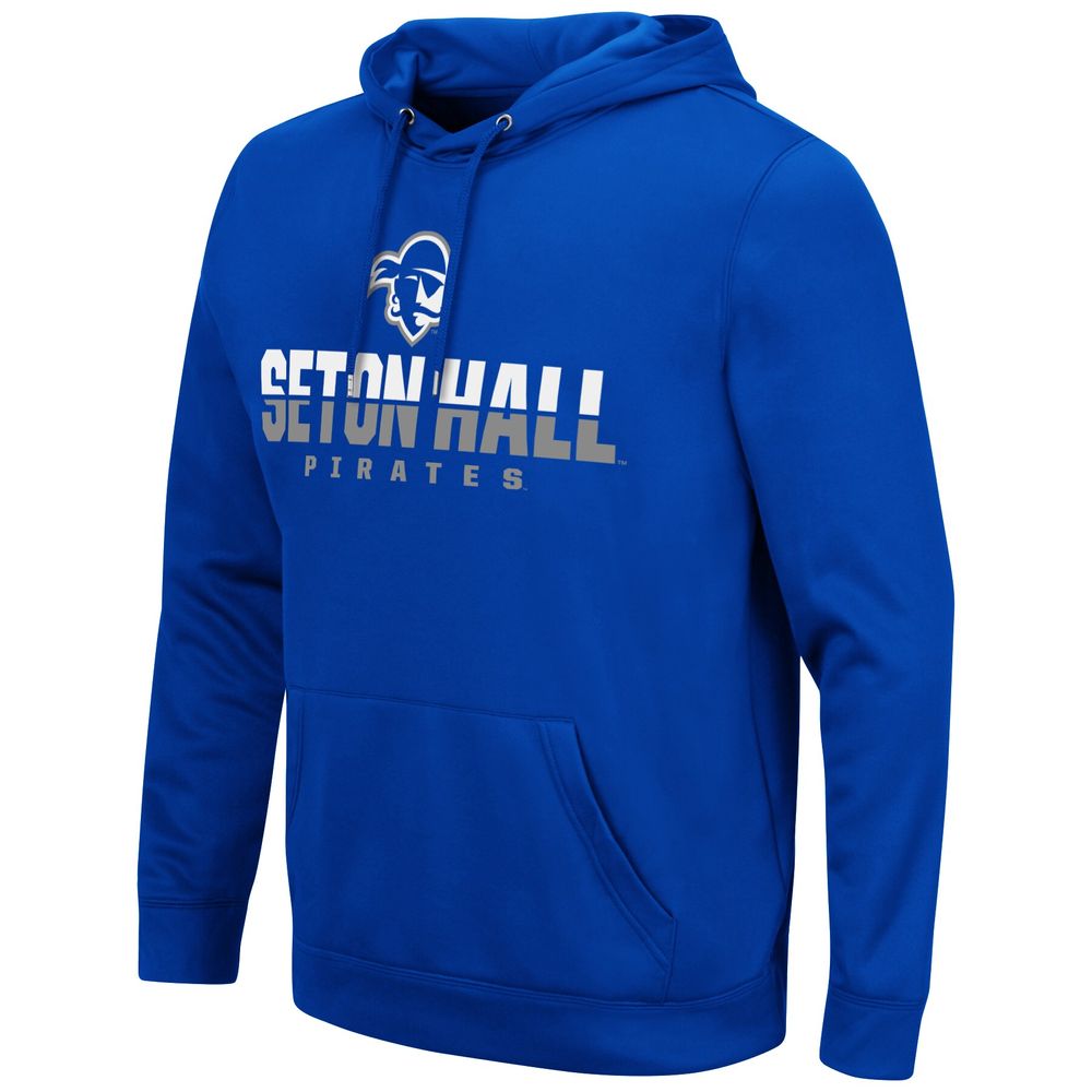 Men's Colosseum Blue Seton Hall Pirates Lantern Pullover Hoodie