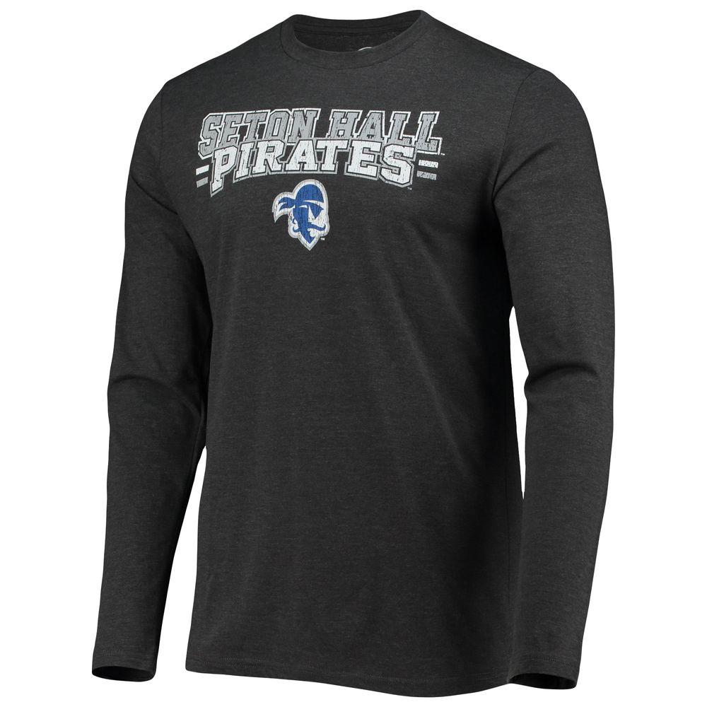 Men's Concepts Sport Blue/Heathered Charcoal Seton Hall Pirates Meter Long Sleeve T-Shirt & Pants Sleep Set