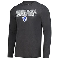 Men's Concepts Sport Blue/Heathered Charcoal Seton Hall Pirates Meter Long Sleeve T-Shirt & Pants Sleep Set