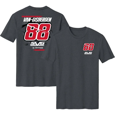 T-shirt à damier pour homme avec nom et numéro WeatherTech de Shane van Gisbergen, couleur anthracite