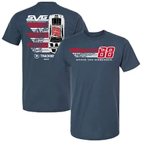 T-shirt bleu pour homme de la collection Trackhouse Racing Team Shane van Gisbergen WeatherTech Cuisin Car