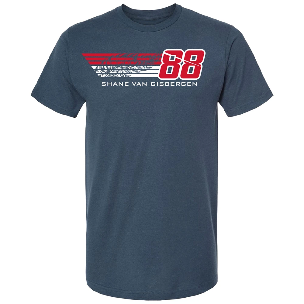 Men's Trackhouse Racing Team Collection Blue Shane van Gisbergen WeatherTech Cuisin Car T-Shirt