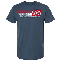 T-shirt bleu pour homme de la collection Trackhouse Racing Team Shane van Gisbergen WeatherTech Cuisin Car