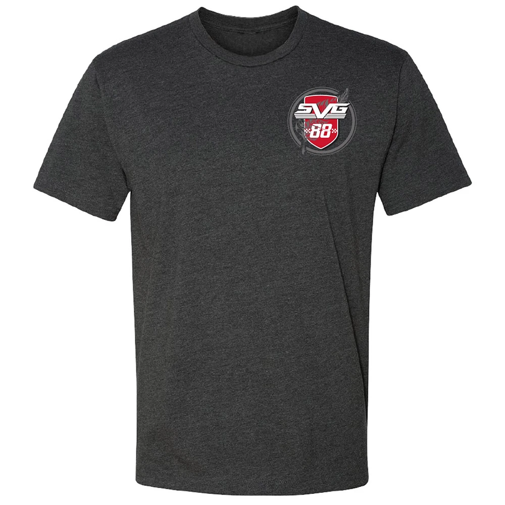 Men's Trackhouse Racing Team Collection  Heather Charcoal Shane van Gisbergen Car T-Shirt