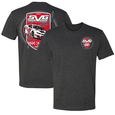 Men's Trackhouse Racing Team Collection  Heather Charcoal Shane van Gisbergen Car T-Shirt