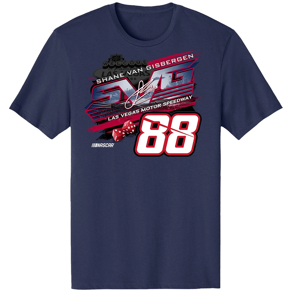 Men's Trackhouse Racing Team Collection  Navy Shane van Gisbergen Red Bull Car T-Shirt