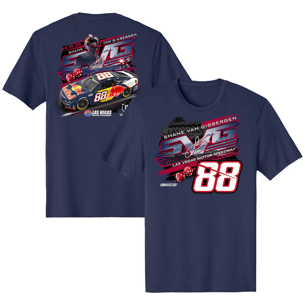 Men's Trackhouse Racing Team Collection Navy Shane van Gisbergen Red Bull Car T-Shirt