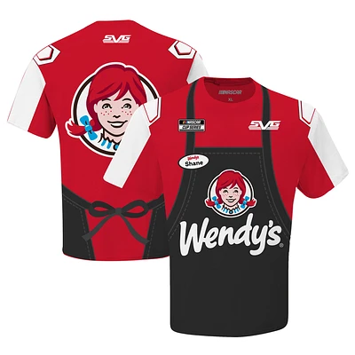 T-shirt sublimé pour homme de la collection Trackhouse Racing Team Shane van Gisbergen rouge Wendy's