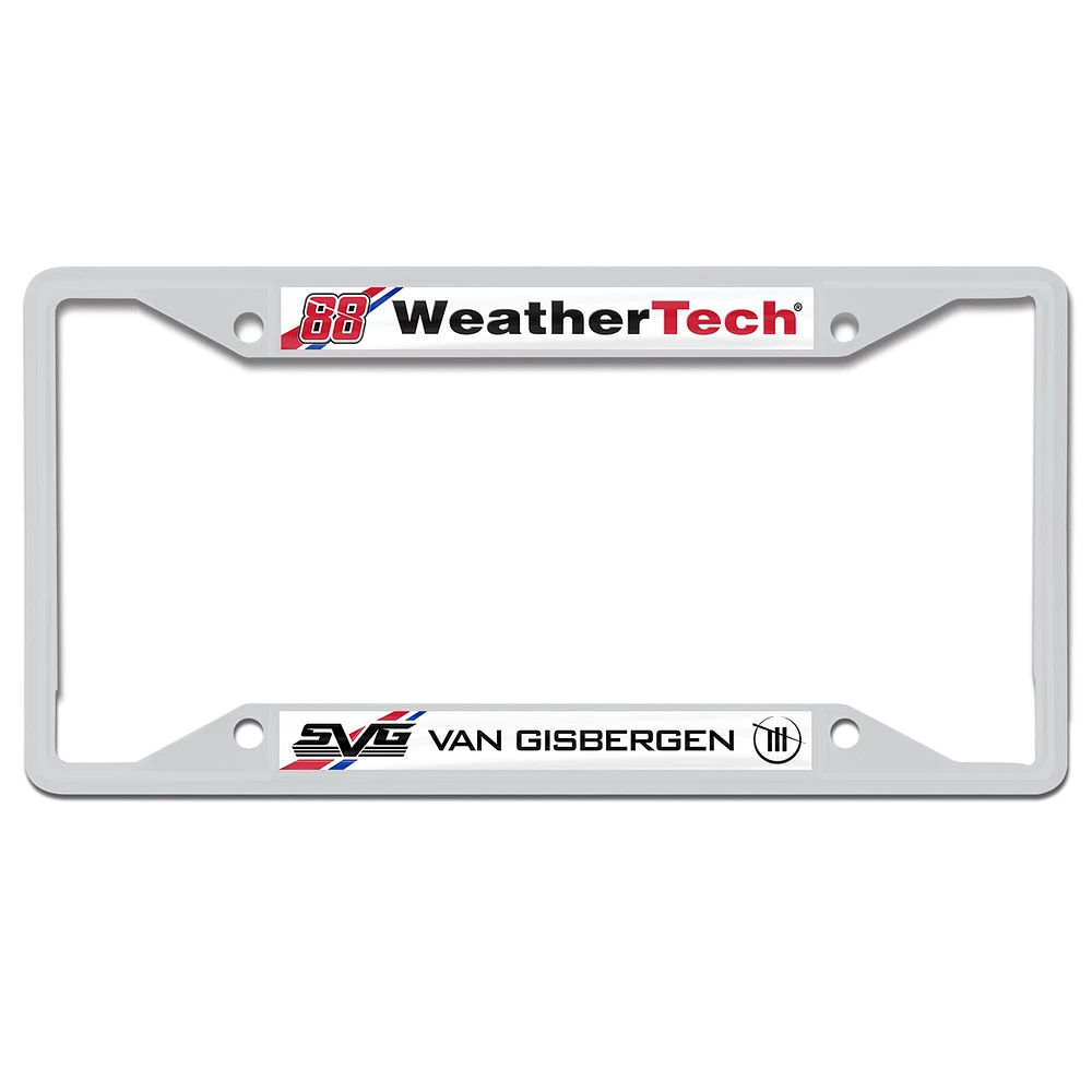 Cadre de plaque d'immatriculation en métal découpé au laser WinCraft Shane van Gisbergen WeatherTech