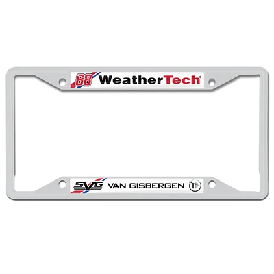 Cadre de plaque d'immatriculation en métal découpé au laser WinCraft Shane van Gisbergen WeatherTech