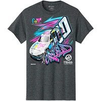 Men's Stewart-Haas Racing Team Collection  Heather Charcoal Sheldon Creed Friends of Jaclyn Car T-Shirt