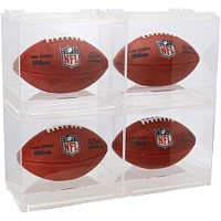 Acrylic Stackable & Collapsible Four Football Display Cases