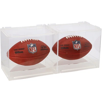 Vitrines de présentation empilables et pliables en acrylique pour deux ballons de football