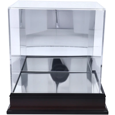 Antique Mahogany Mini Helmet Display Case with Mirror Back
