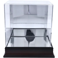 Antique Mahogany Mini Helmet Display Case with Mirror Back