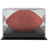 Black Base Acrylic Football Display Case with Mirror Back with Matte Finish
