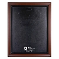 Brown Framed NFL Fantasy Football Champion Team Logo Jersey Display Case