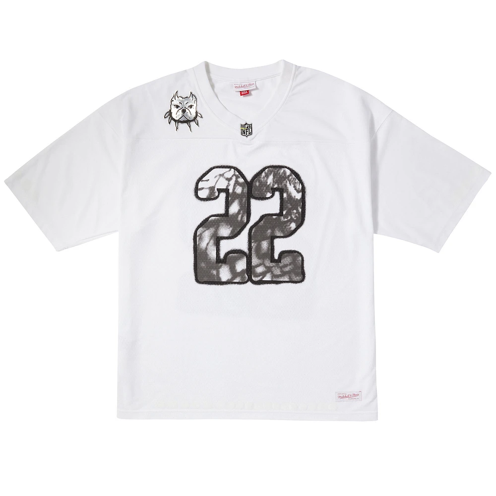 Maillot Mitchell & Ness blanc ÑFL Por La Cultura x CHITO pour hommes en édition limitée