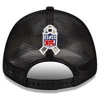 Casquette New Era NFL 2021 Salute To Service pour homme, noir/camouflage - Trucker 9FORTY Snapback réglable