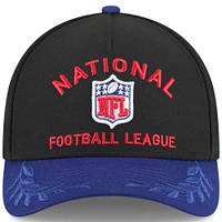Men's New Era Black/Navy 2025 NFL Draft 9FORTY A-Frame M-Crown Adjustable Hat