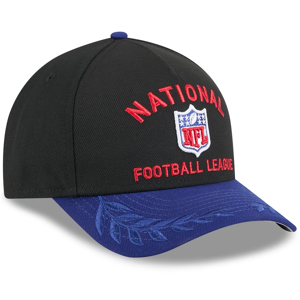 Men's New Era Black/Navy 2025 NFL Draft 9FORTY A-Frame M-Crown Adjustable Hat