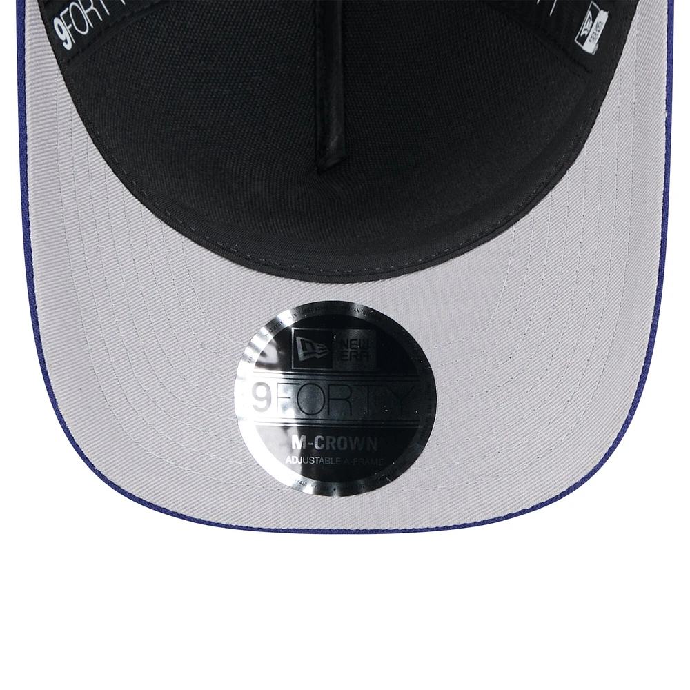 Men's New Era Black/Navy 2025 NFL Draft 9FORTY A-Frame M-Crown Adjustable Hat