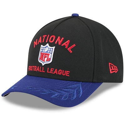 Men's New Era Black/Navy 2025 NFL Draft 9FORTY A-Frame M-Crown Adjustable Hat