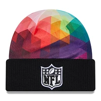 Bonnet en tricot à revers NFL Crucial Catch New Era noir 2023 pour hommes